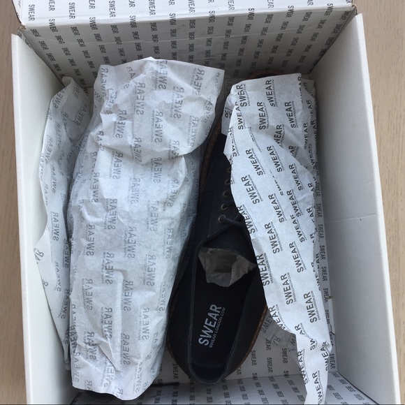 Swear Louis7 Black Nubuck Shoes