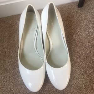 Nine West white heels