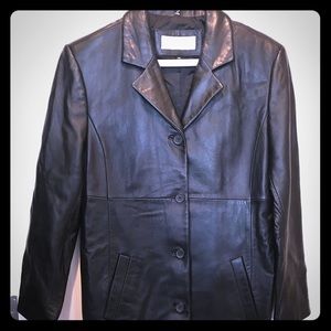 Jones New York Leather Coat