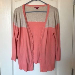Light Pink/ Heathered Cream Cardigan