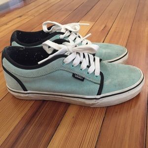 Mint Blue Suede Vans