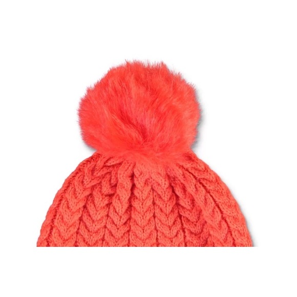 ❄️EMPYRE Pom Orange Red Beanie NWT winter Snow ❄️