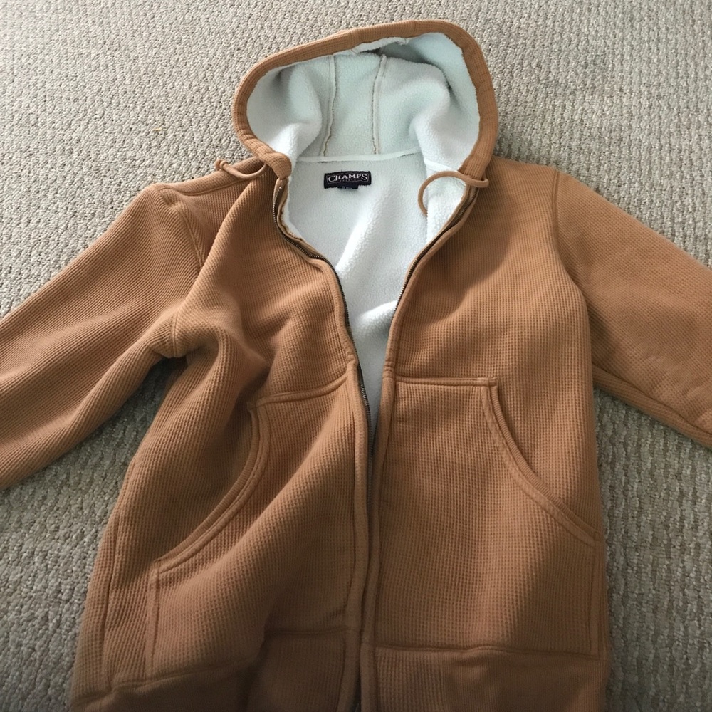 Champs Sports men's tan thermal hoodie size s