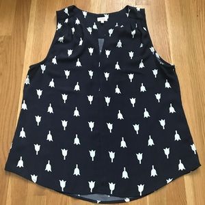 Stitch Fix Meryl Tulip Print Sleeveless Blouse