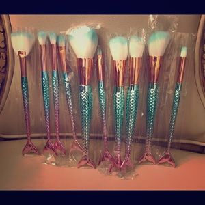 Makeup - Mermaid Makeup Brushes Set Makeup - Mermaid Makeup Brushes Set