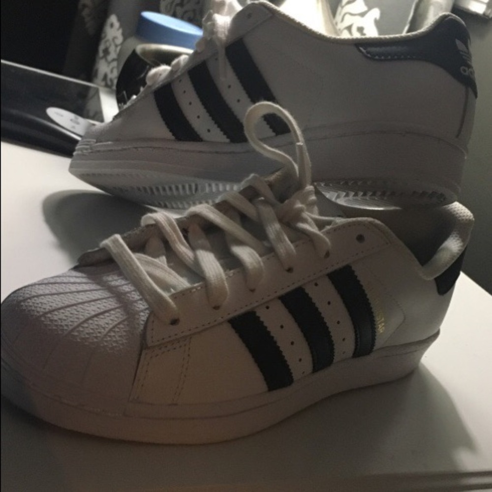 Black and White Adidas Superstar