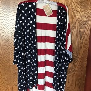 American Flag short Sleeve Kimono
