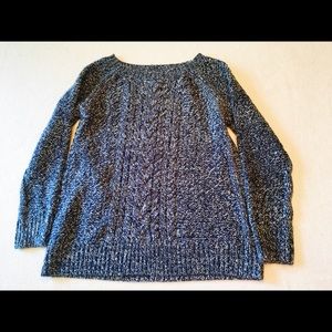 Navy-Grey Sweater Fitted Women's M