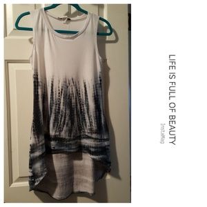 Women's Tie Dyed Boho Chic hi-low top Sz Small