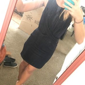 MinkPink Navy Slinky Dress - Size M