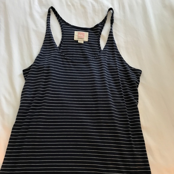 Quiksilver Navy and White Striped Tank Top - Picture 3 of 7