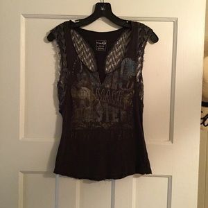 NEVER WORN Free People distressed top