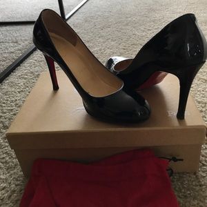 Christian Louboutin simple pump 100 patent calf
