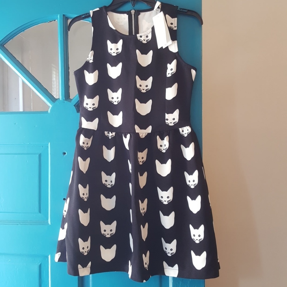Black and White kitty dress