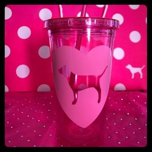 PINK Dog logo custom double wall tumbler