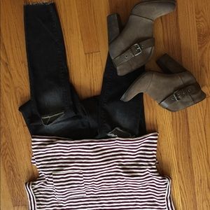 BCBG Kerinax Booties in taupe