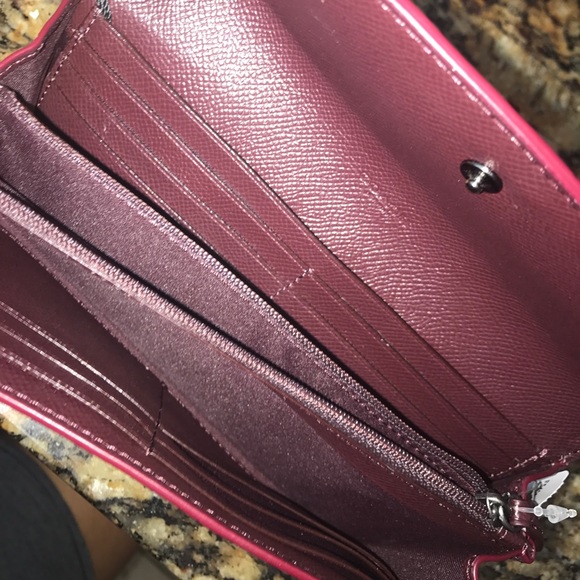 Authentic Coach Wallet, QB/Brown Oxblood
