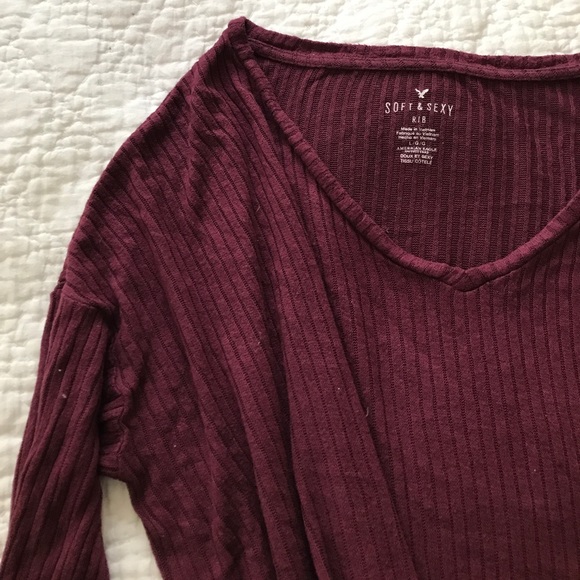 American Eagle Outfitters Tops - American Eagle soft & sexy rib long sleeve tee