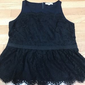Loft peplum lace tank