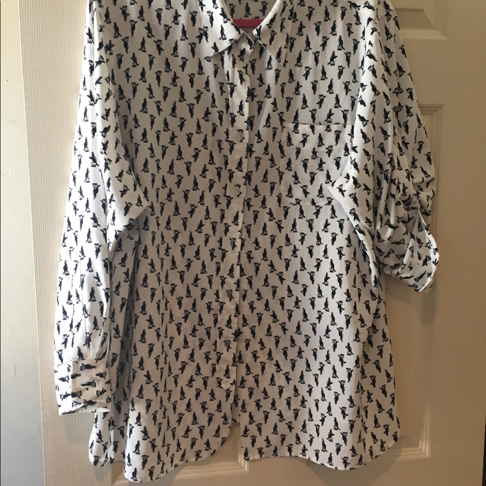 Ellen Tracy Fun Print Blouse