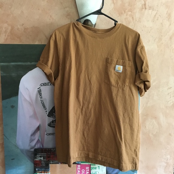 Carhartt Mustard Brown Tee shirt - Picture 2 of 3