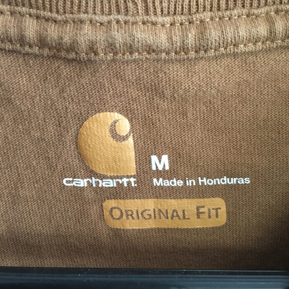 Carhartt Mustard Brown Tee shirt - Picture 3 of 3