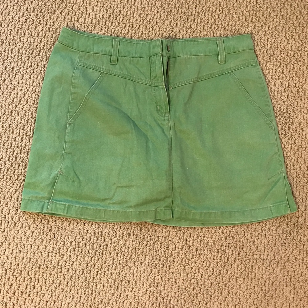 Bushwacker Preppy Green Denim Mini-skirt