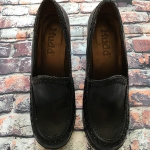 VTG  Mary Jane Platform Chunky Heels Size 8