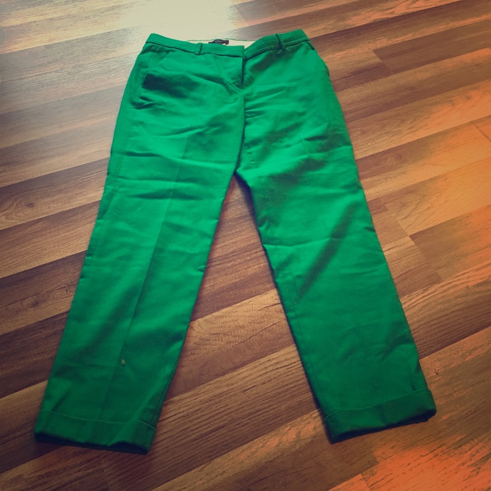 Emerald Green Cropped J. Crew Pants