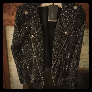 Smart black and white tweed jacket