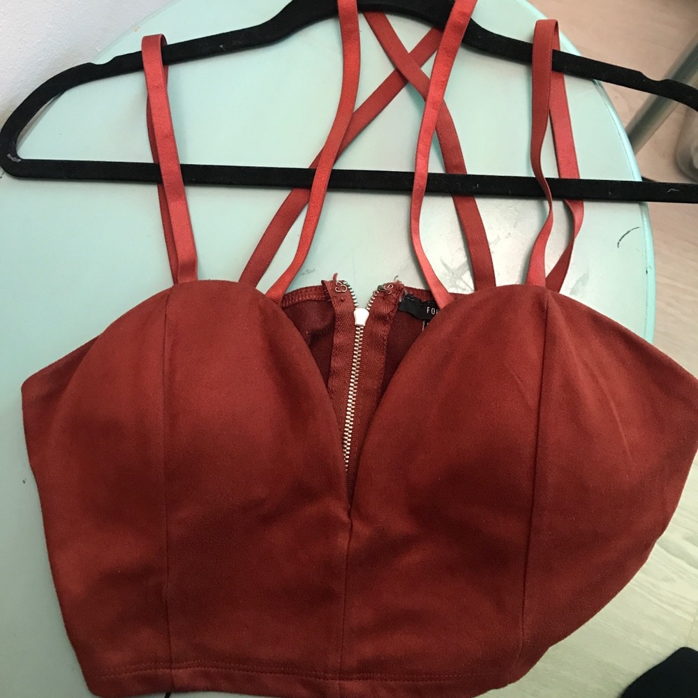 SUEDE CROP TOP