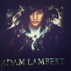 💎Adam Lambert💎Black Band T-shirt