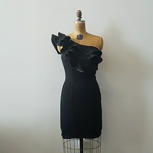 Lipsy London One Shoulder Ruffled Formal Dress