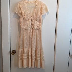 BCBG flutter sleeve dress