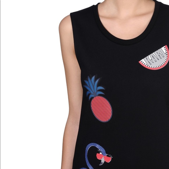 KARL LAGERFELD Tropical dress (sz Large) New Cute - Picture 8 of 8