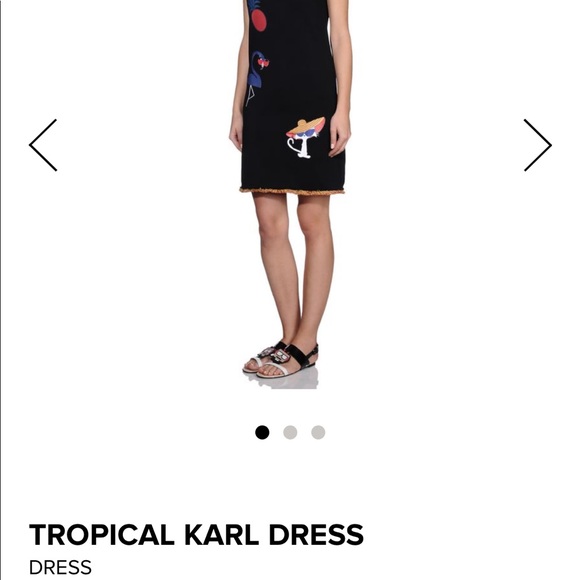 KARL LAGERFELD Tropical dress (sz Large) New Cute - Picture 6 of 8