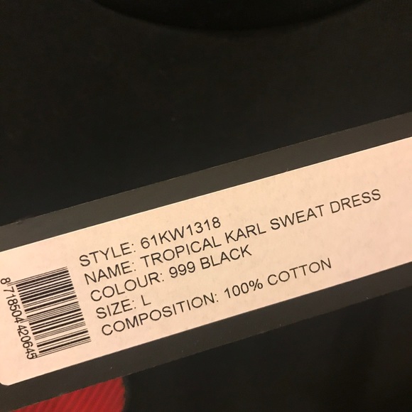 KARL LAGERFELD Tropical dress (sz Large) New Cute - Picture 7 of 8