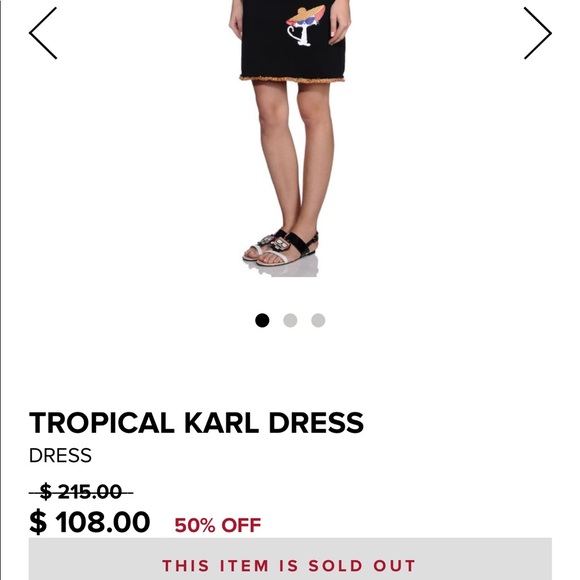 KARL LAGERFELD Tropical dress (sz Large) New Cute - Picture 3 of 8