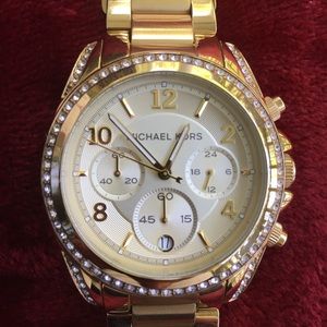 Michael Kors Stainless Steel Gold/Rhinestone Watch