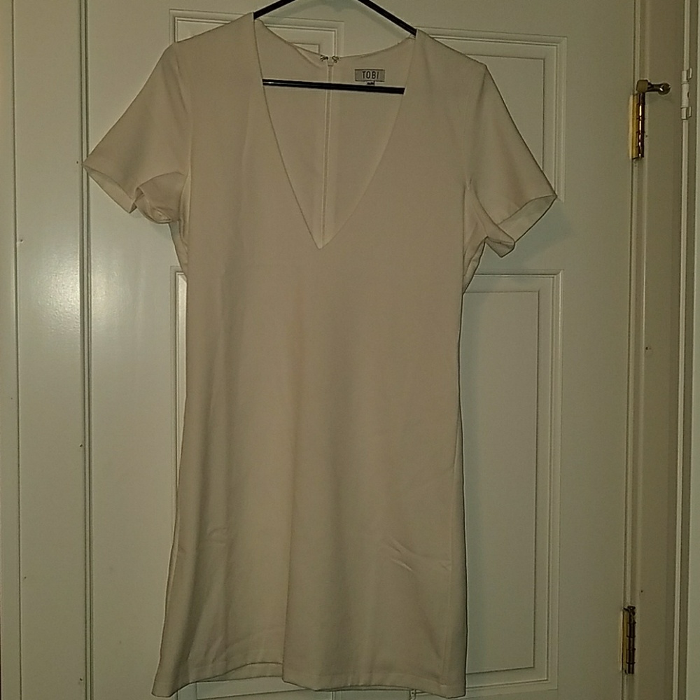 V neck mini dress