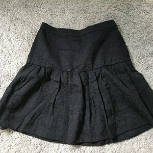 NWT J Crew BLACK Matelasse Drop Waist Skirt