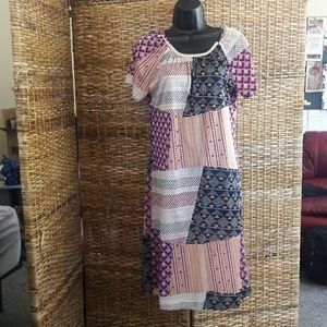 Vintage Polyester Patchwork Dress - Sally Ragdoll