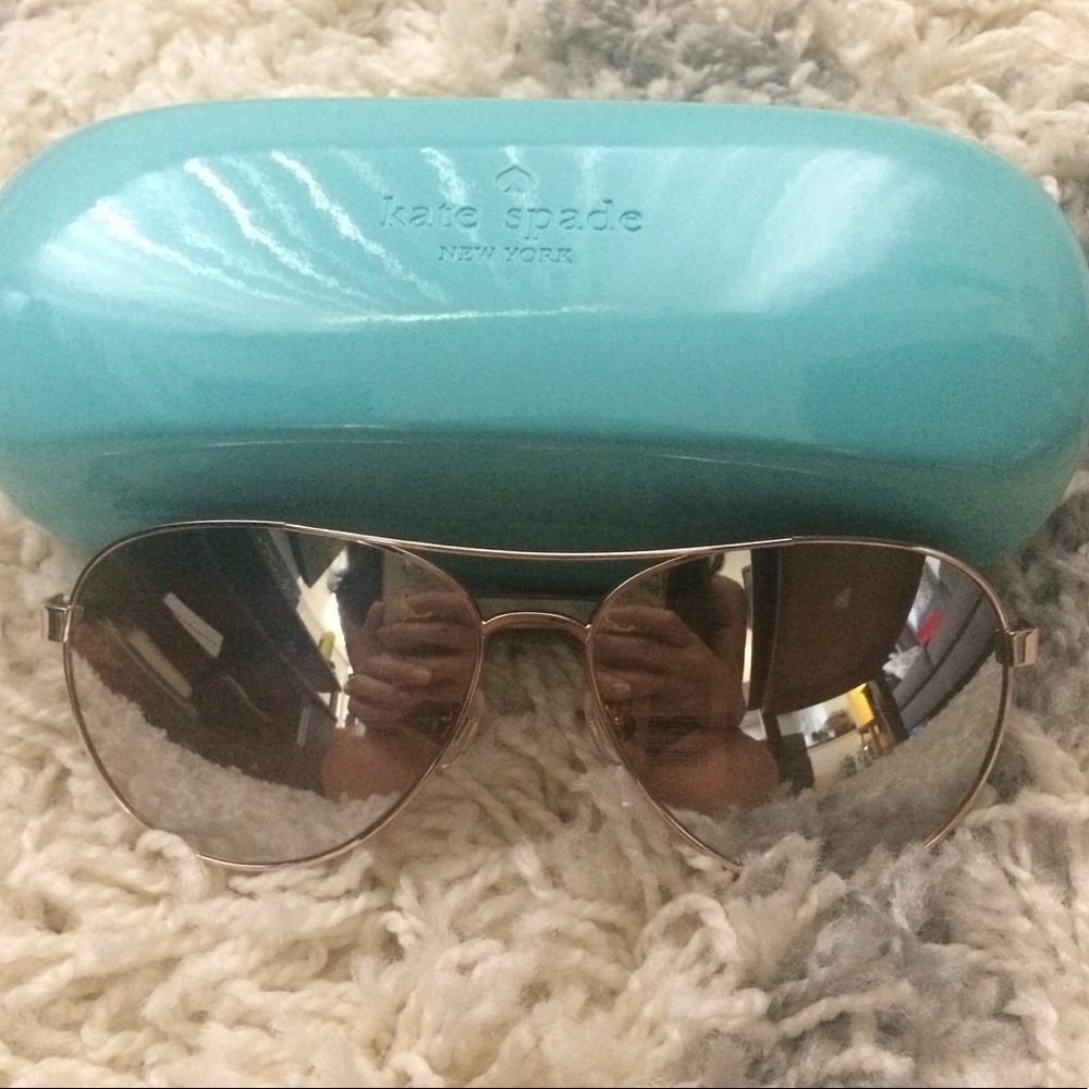 Kate Spade Rose Gold Aviator Sunglasses - BNWT