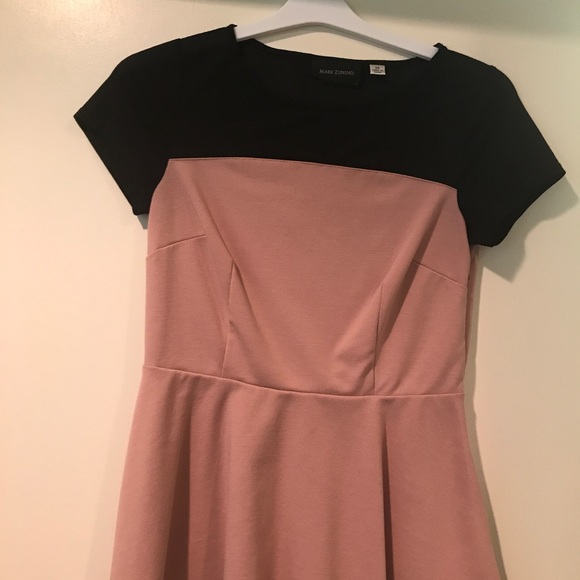 Mark Zunino black & pink peplum top - Picture 1 of 1