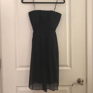 ✨HP✨ Jcrew navy chiffon strapless dress