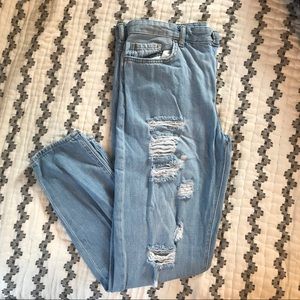 Forever 21 distressed bf jeans