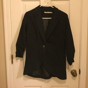 Gibson 3/4 sleeve single button blazer