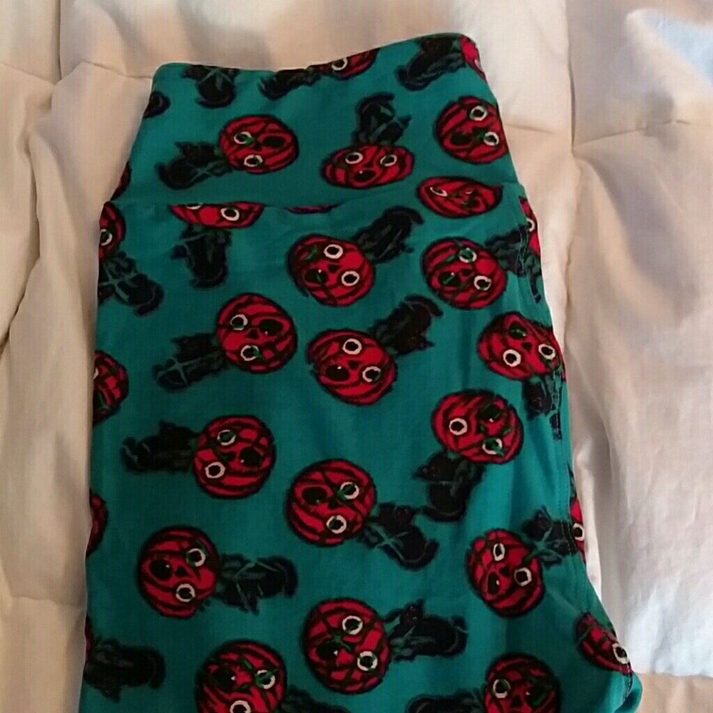 NWT LLR OS Halloween leggings cats & pumpkins