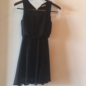Lush black mini dress