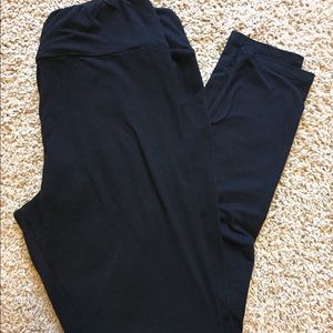 LuLaRoe Solid Black Leggings, TC